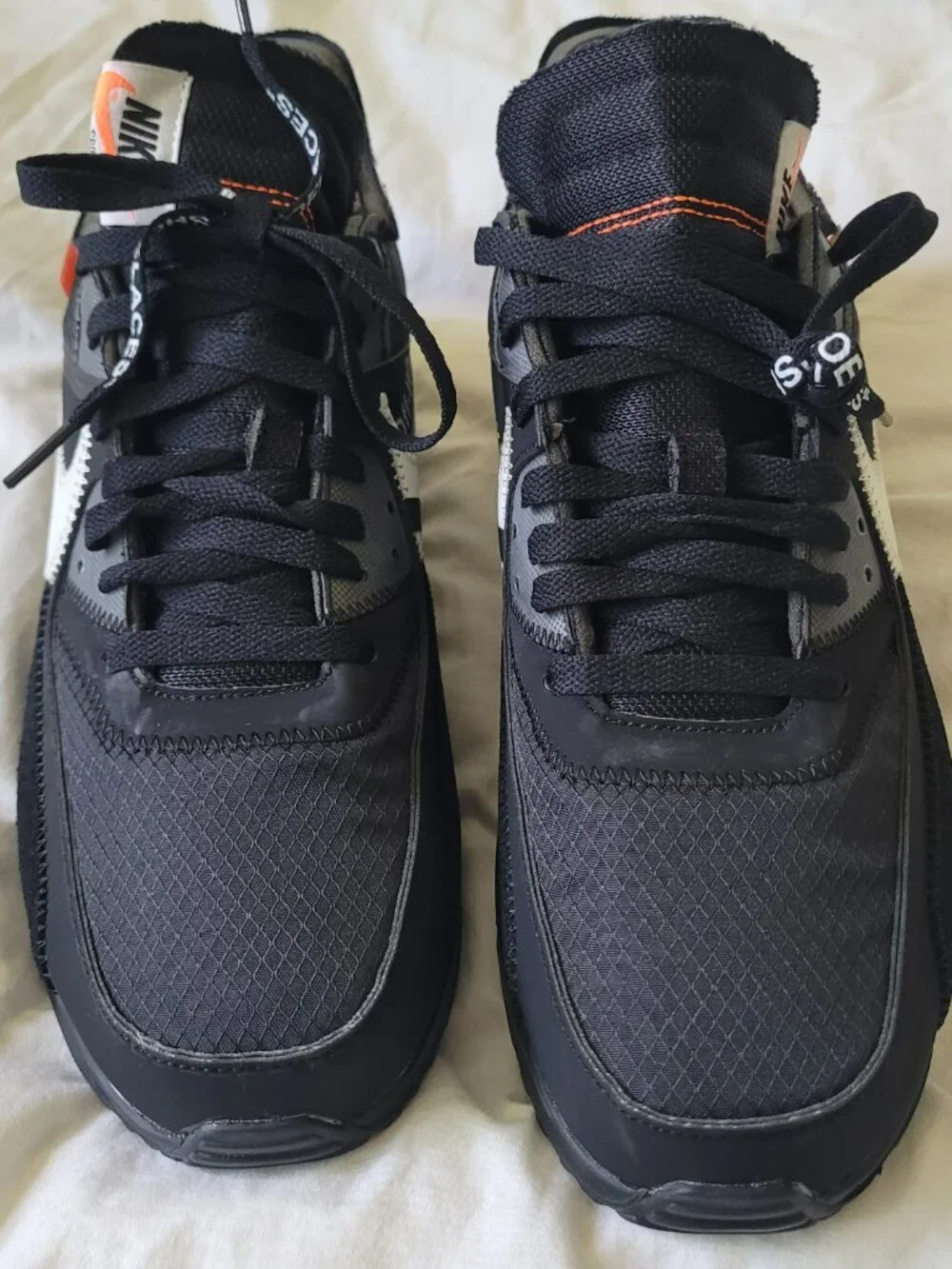 Nike Air Max 90 Off-White Black Excellent++ Mens Size 11 Rare Sneakers